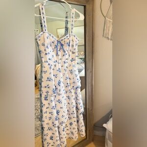 Melissa Floral Blue Maxi Dress